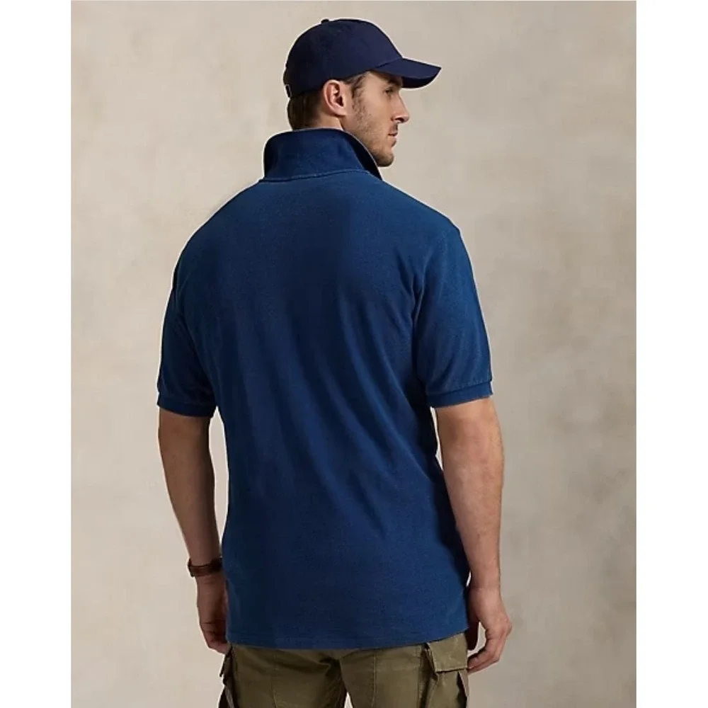 Polo Ralph Lauren Indigo Mesh Polo Shirt Blue w/ Red Pony Men's Size 4XB NWT